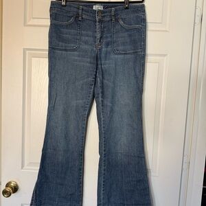 White House Black Market Flare Jeans in Blue